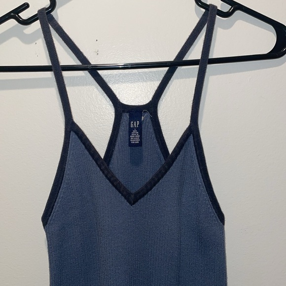 Blue Tank Top with a Racer Back and a Slight V-Neck by Gap - Picture 3 of 6